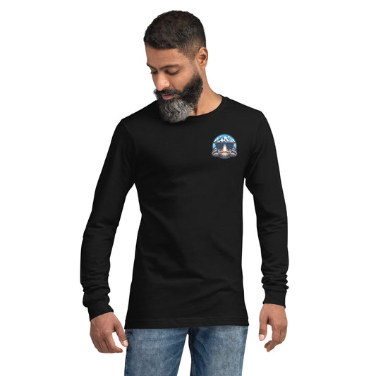 Mt. Ranier Seaturtle Front/Back Unisex Long Sleeve Tee