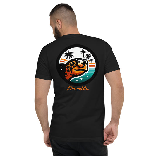 Orange Turtle w/ Sunglasses- Branded V-Neck