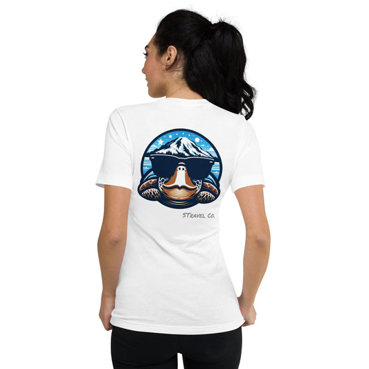 Mt. Ranier Seaturtle V-Neck T-Shirt